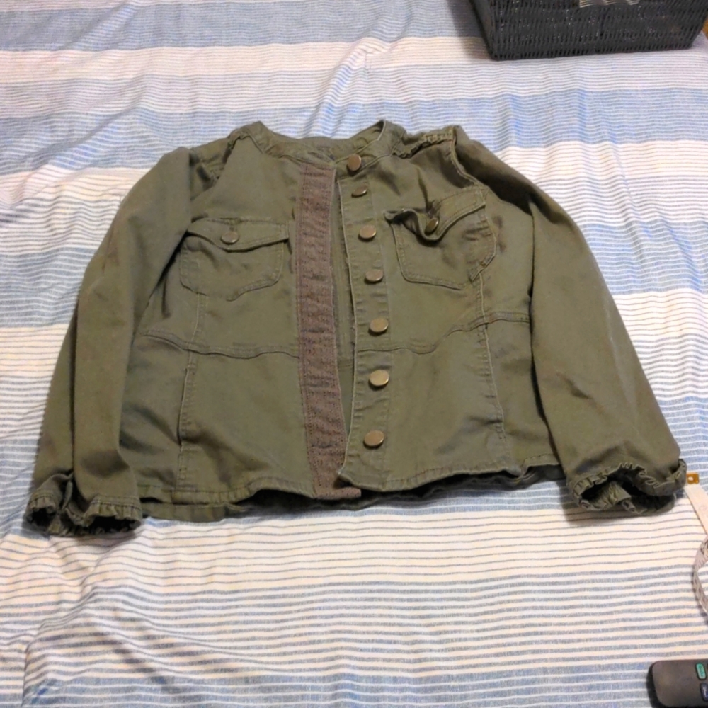 Democracy Olive Green Military Style Jacket